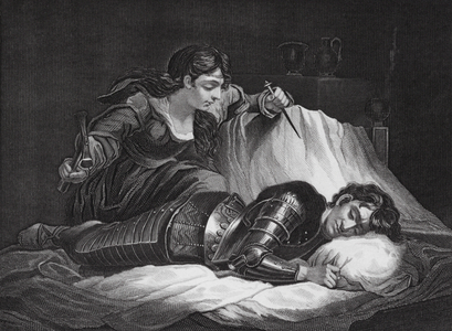 Jael and Sisera, Judges, Ch 4, v 17, 22 (engraving)