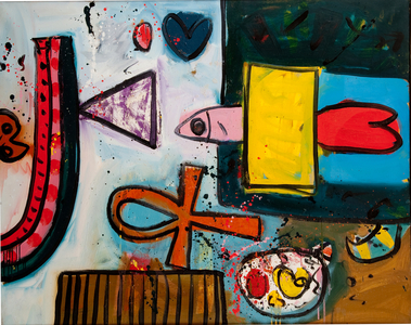 Fish Charm No.1, 1965 (oil on canvas)