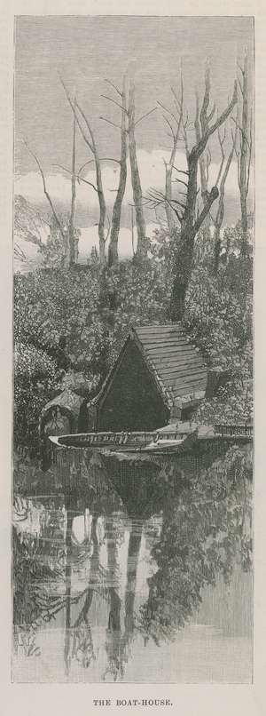 The new public park at Highgate: the boat-house (engraving)
