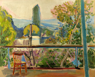 Crimean View from the Veranda, 1971 (oil on card)