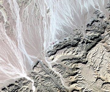 St. Anthony's, the world's oldest Christian monastery. November 13, 2009. Satellite image.