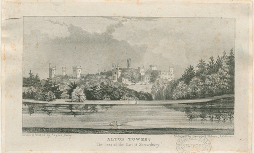 Alton 'Abbey' (now Alton Towers): lithograph, nd [c.1839] (print)