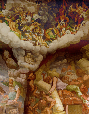 Sala dei Giganti. The Giants' assault on Olympus (fresco)