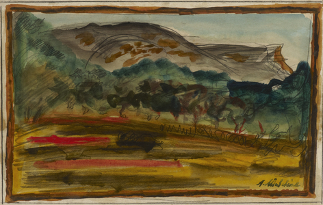 Landscape, 1926 (watercolour & pencil on paper)