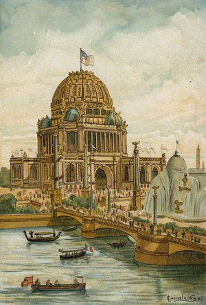 Administration Building, World's Columbian Exposition, Chicago, 1893 (chromolitho)