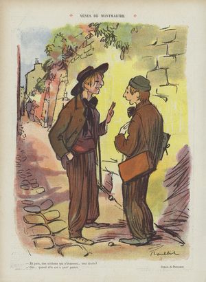 Illustration for Le Rire (colour litho)