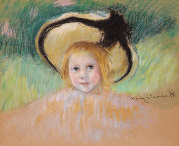 Girl in a Hat with a Black Ribbon, circa 1901-02. (pastel on paper)