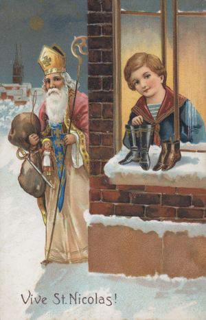 St Nicholas Day card (chromolitho)