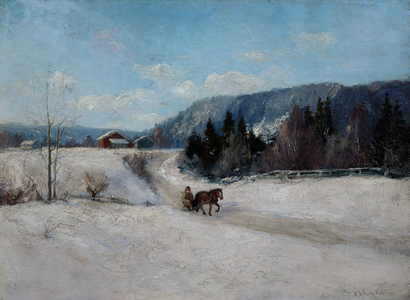 Winter landscape at Skaugum hill