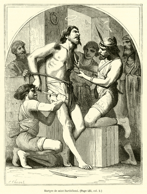 Martyre de saint Barthelemi (engraving)