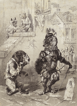 The Fables of Aesop: The Ape and the Fox (litho)
