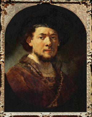 Self-portrait with beard (painting on canvas)