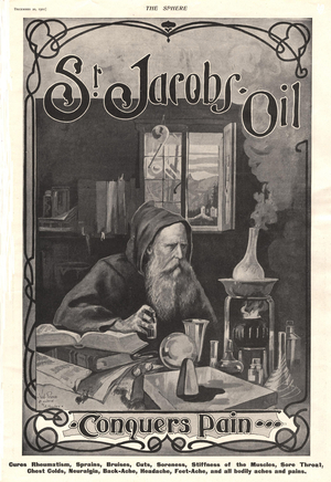 St. Jacob's Oil Magazine, advert, UK, 1890s