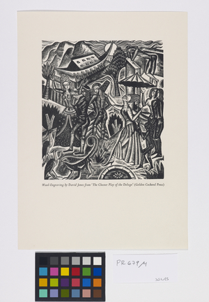 'The Deluge' illustrations: Noah and his Family [4/10], 1927 (wood engraving)