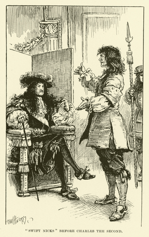 "Swift Nicks" before Charles the Second (engraving)