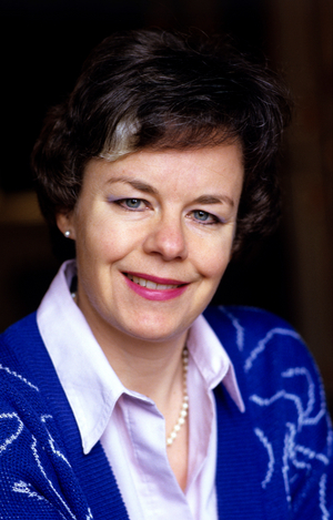 Oslo 19870324: Storting representative Annelise Høegh. Right …, 1987 (photo)