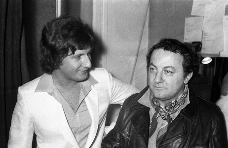 Patrick Sebastien and Coluche, Paris, 1980 (photo)