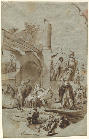 The Adoration of the Magi, 1752-1753 (pen and ink)
