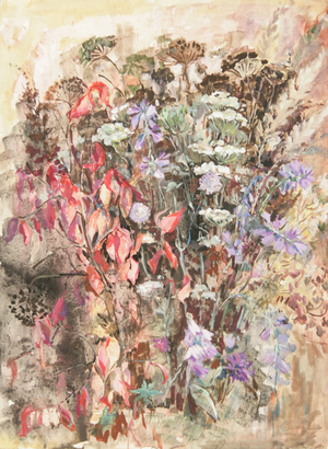 Wild Flowers, 1978 (gouache on paper)
