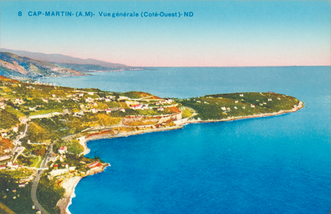 Cap-Martin, AM, Vue generale, Cote-Ouest (coloured photo)