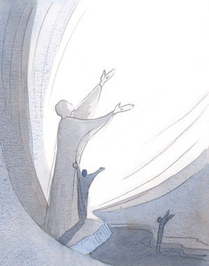 Prayer with Christ is glorious and effective, but without Him it is like calling out into the dark, 2001 (w/c on paper)