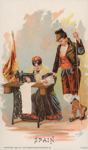 Sewing Machine, Spain (chromolitho)