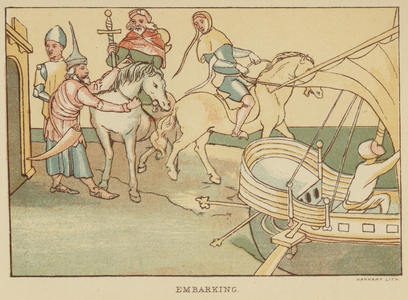 Embarking (colour litho)