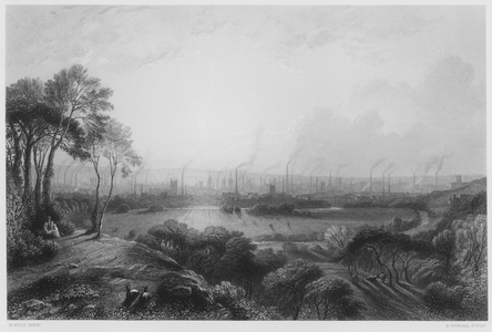 Manchester, from Kersal Moor, from the picture in the Royal Collection (engraving)