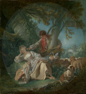 The Interrupted Sleep, 1750 (oil on canvas)