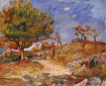 Girl on a Path; Jeune Fille sur le Sentier, c.1882-83 (oil on canvas)