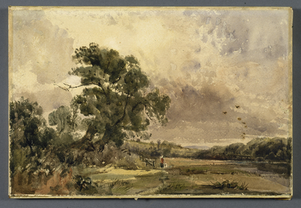 View in Staffordshire, near Stone (w/c with gum arabic on paper)