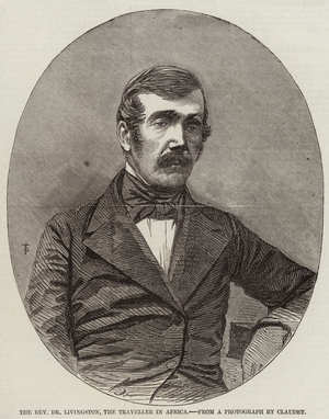 The Reverend Dr Livingston, the Traveller in Africa (engraving)