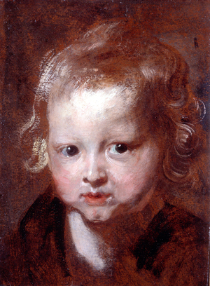 Study for 'Suffer the Little Children', 1618-20/1 (oil on paper laid onto panel)