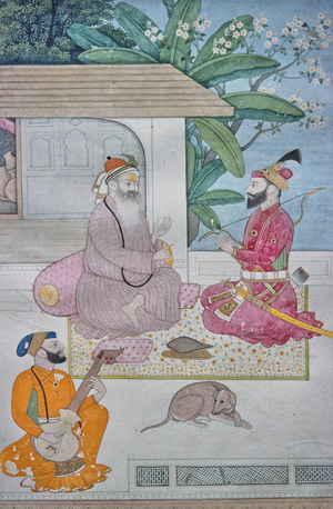 Guru Nanak and Guru Gobind Singh (Patna, Bihar, India) (miniature)
