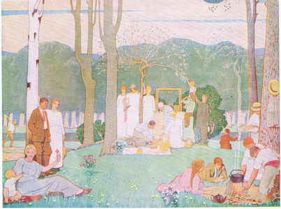 In nature's out of doors, illustration from My Magazine (Arthur Mee), c.1920-30 (colour litho)