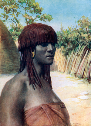 Pondo girl: South Africa (colour litho)