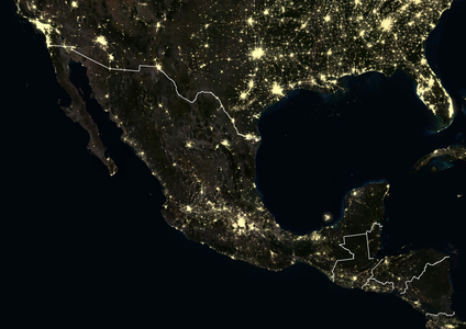Mexico at night in 2012 (photo)