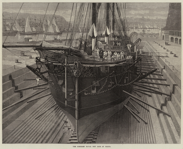 The Somerset Naval Dry Dock at Malta (engraving)
