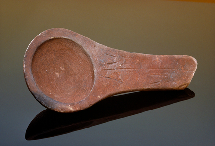 The Lascaux Lamp, polished sandstone was found at Lascaux Cave., 1988 (photo)
