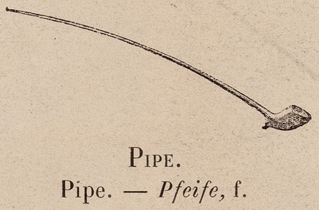 Le Vocabulaire Illustre: Pipe; Pfeife (engraving)