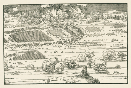 The Siege of a Fortress. Right block, 1527 (woodcut)