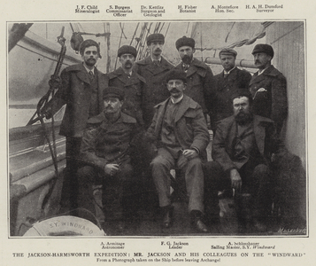 The Jackson-Harmsworth Expedition, Mr Jackson and his Colleagues on the "Windward" (b/w photo)
