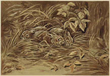 Little hares (litho)