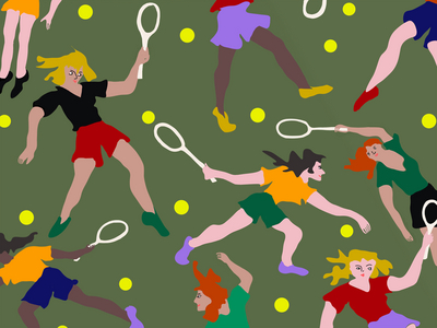 Tennis players, 2023 (photoshop)