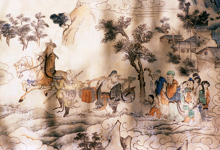 China: Scene from 'Journey to the West' near the Great Buddha Temple, Zhangye, Gansu Province