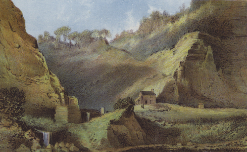Luccombe Chine (colour litho)
