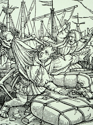 Print from the 'Dance of Death' by Hans Holbein the Younger