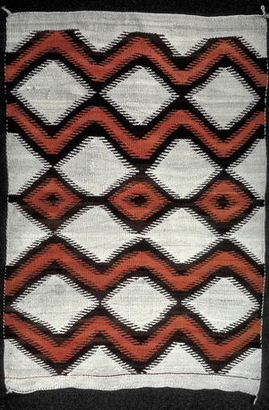 North American Indian wool artifact: Navajo blanket, 19th century (wool) 127x188 cm