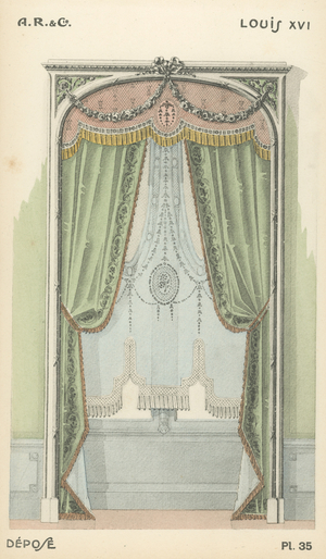 Illustration from interior design product catalogue from A R & Cie, France (colour litho)