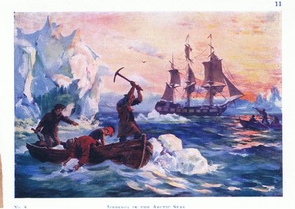 Icebergs in the Arctic Sea (lithograph)